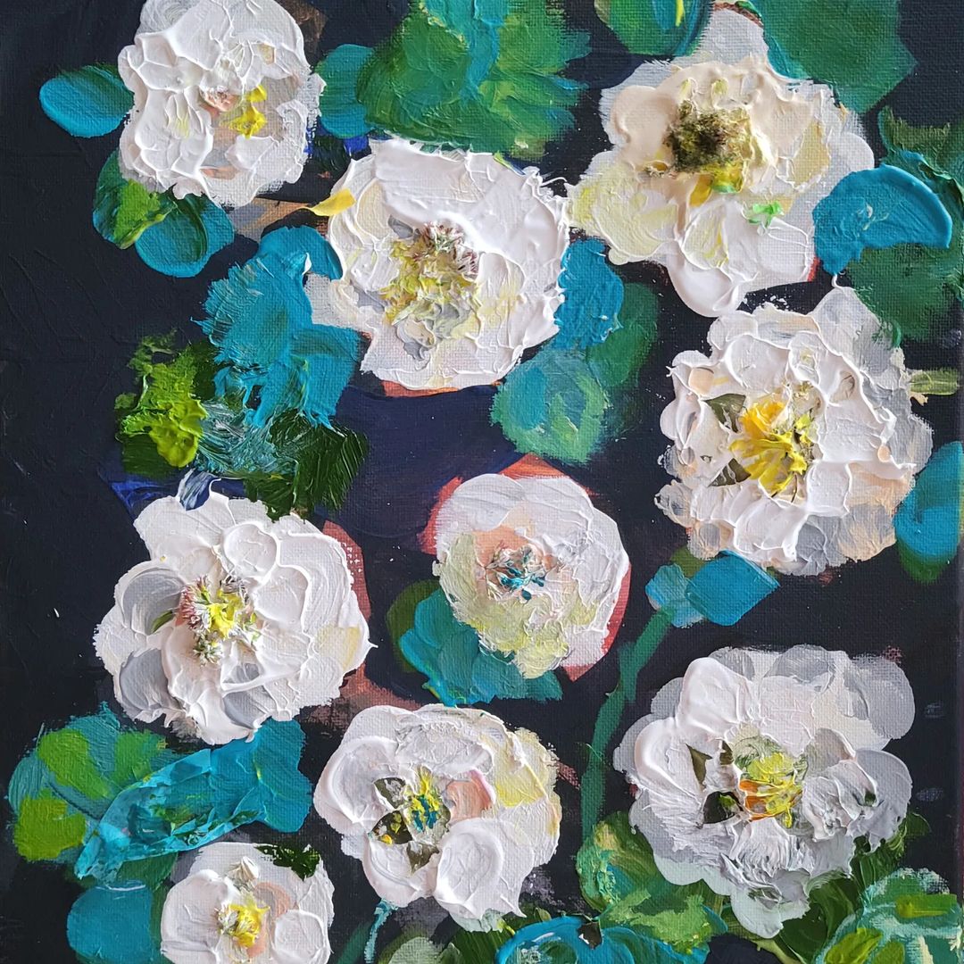 White Fall Flowers â€” Marianna Abutalipova